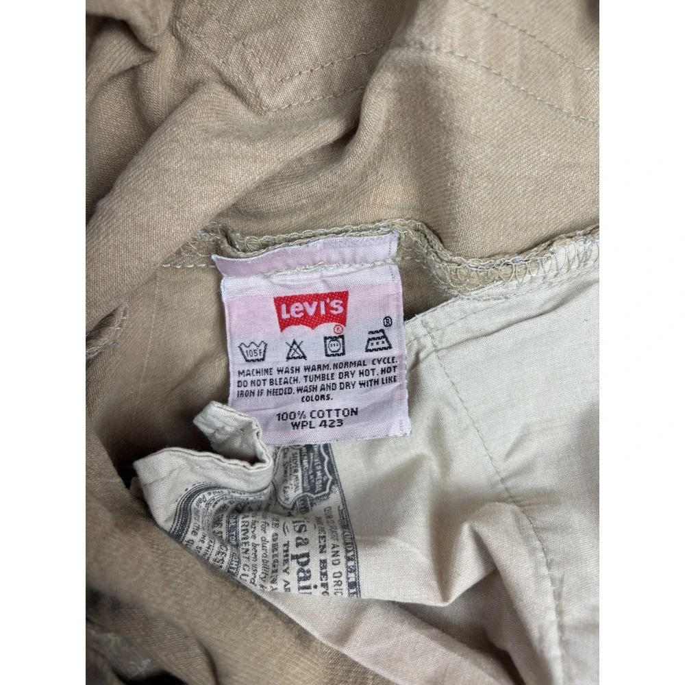 Levis 501 Y2K Original Fit Jeans Mens 36x34 Tan Khaki Cotton Skater Fit